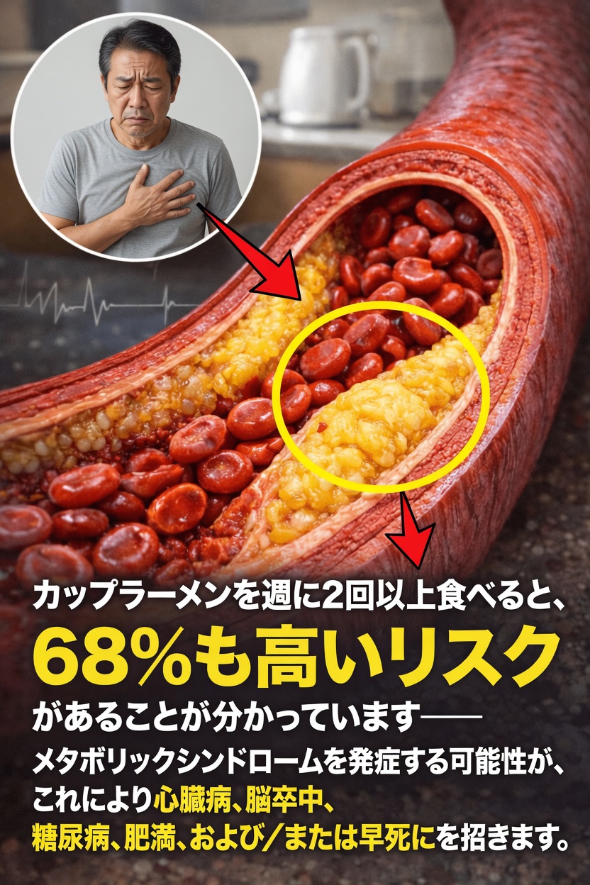 週に2回以上インスタント麺を食べることと長期的な健康との衝撃的な関係