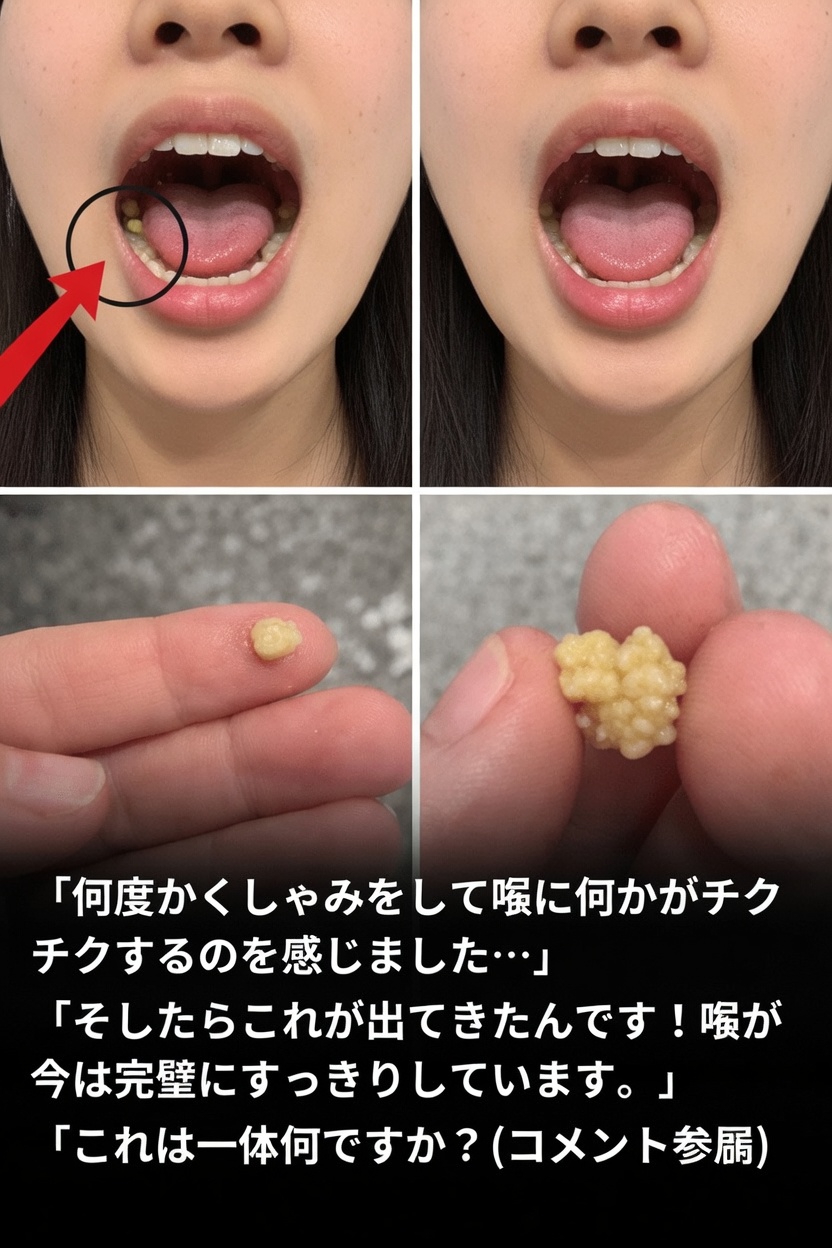くしゃみをした後に喉から出てきた小さな塊は何？扁桃結石を理解する