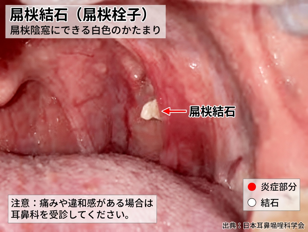 くしゃみをした後に喉から出てきた小さな塊は何？扁桃結石を理解する