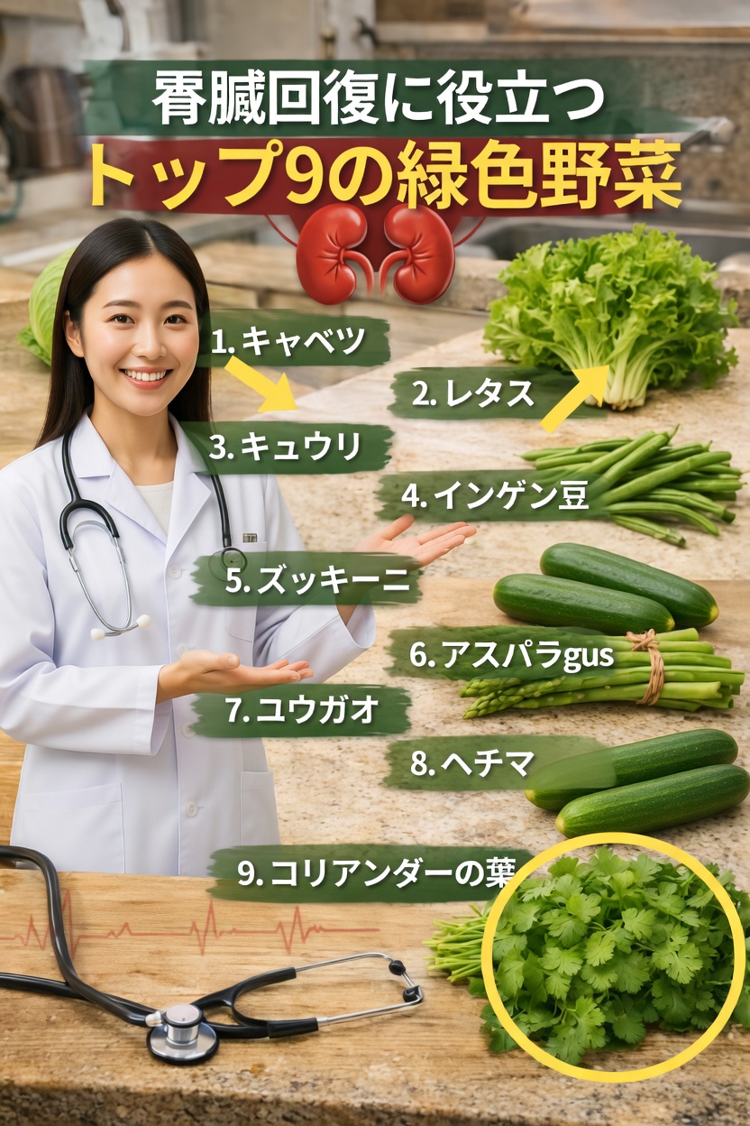 腎臓にやさしい食事に緑の野菜を取り入れる9つの賢い方法