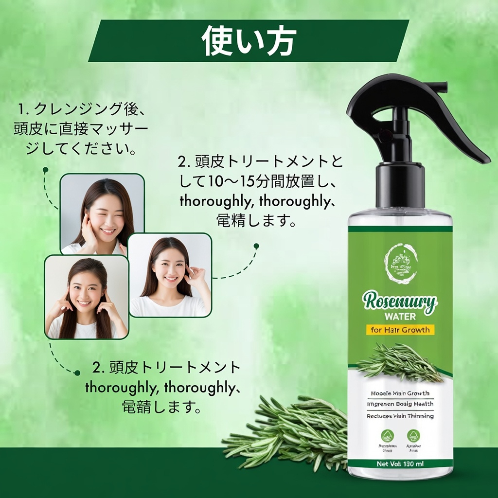 ローズマリーとクローブのウォーターは、多くの大人が見落としているヘアケア習慣なのか?