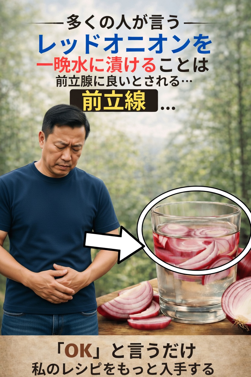 赤玉ねぎ水：前立腺の健康維持を考えるうえで試してみたいシンプルな毎日の習慣