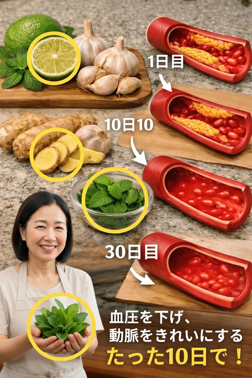 ニンニク、ショウガ、ライム、ミントのような身近な食材は、健康的な血圧レベルの維持をサポートできるのでしょうか?