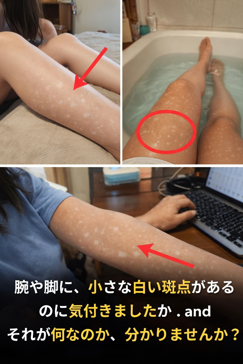腕や脚に小さな白い斑点が現れるのはなぜ？よくある皮膚の変化を理解する