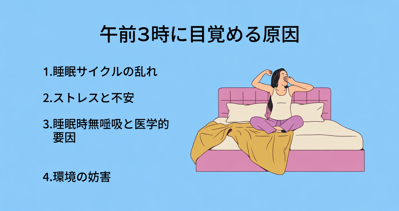 なぜ午前3時から4時の間によく目が覚めるのか？よくある理由を理解して、簡単にもっとよく眠る方法