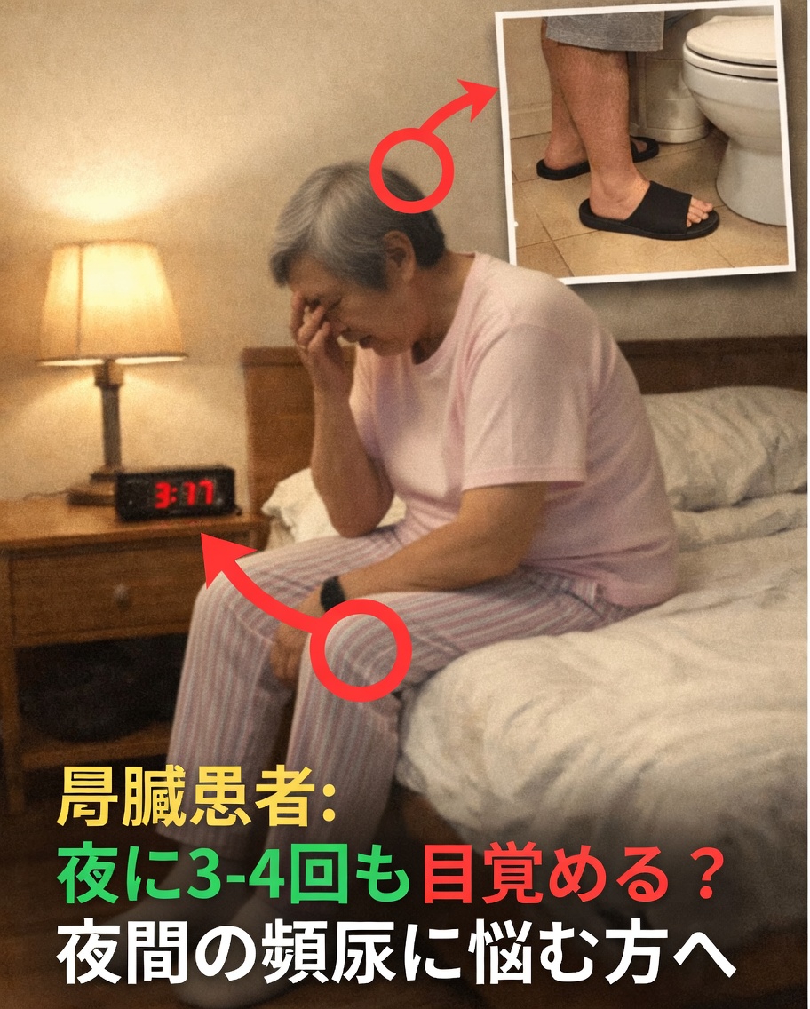 なぜ腎臓病の患者は夜中に3～4回も排尿のために目が覚めることが多いのか？
