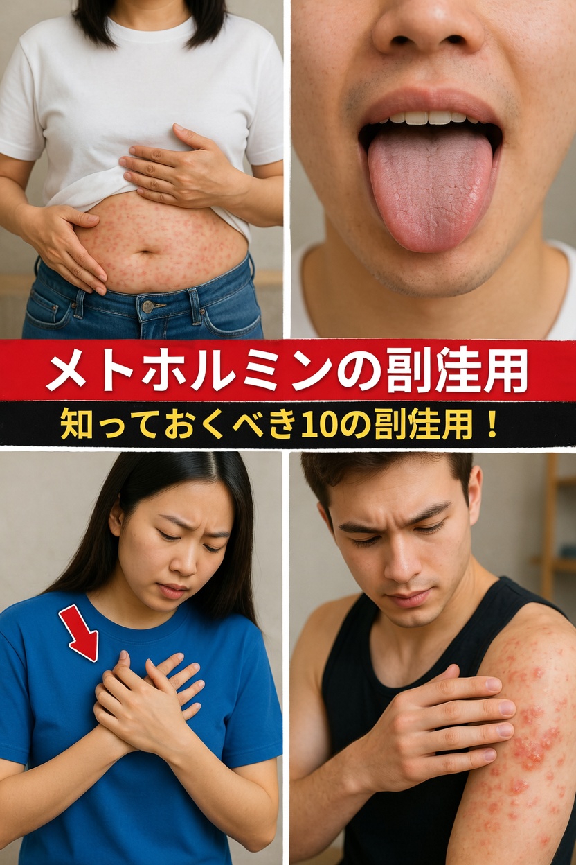 知っておくべきメトホルミンの一般的な副作用10選と安全に対処するための実践的なヒント
