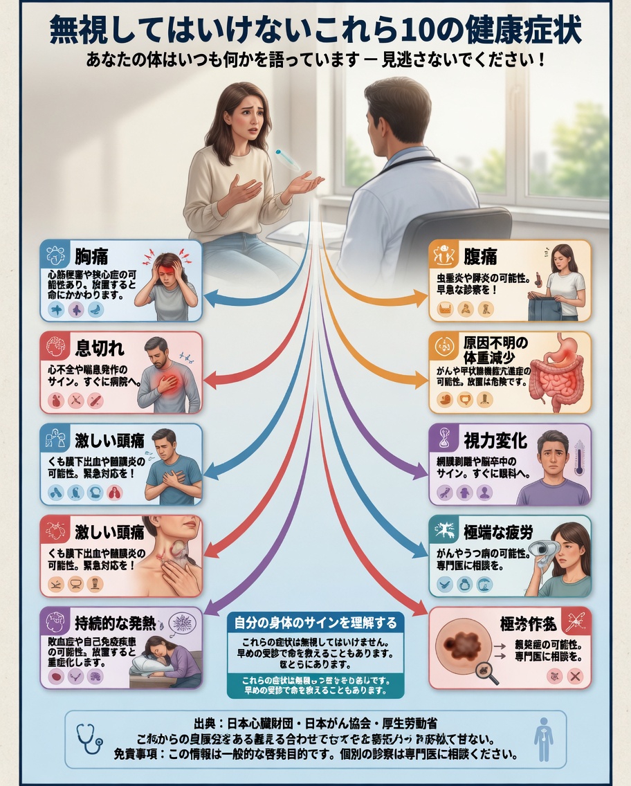 見過ごしてはいけない深刻な健康問題を示しているかもしれない、驚くべき体の7つのサイン