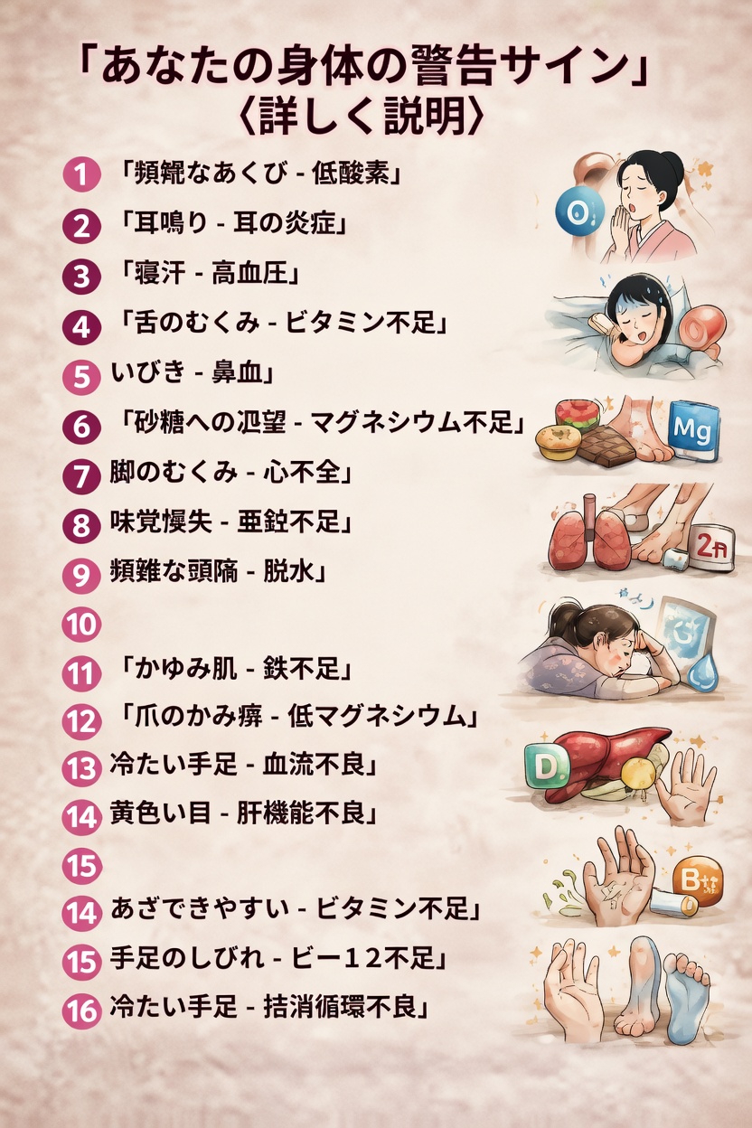 見過ごしてはいけない深刻な健康問題を示しているかもしれない、驚くべき体の7つのサイン