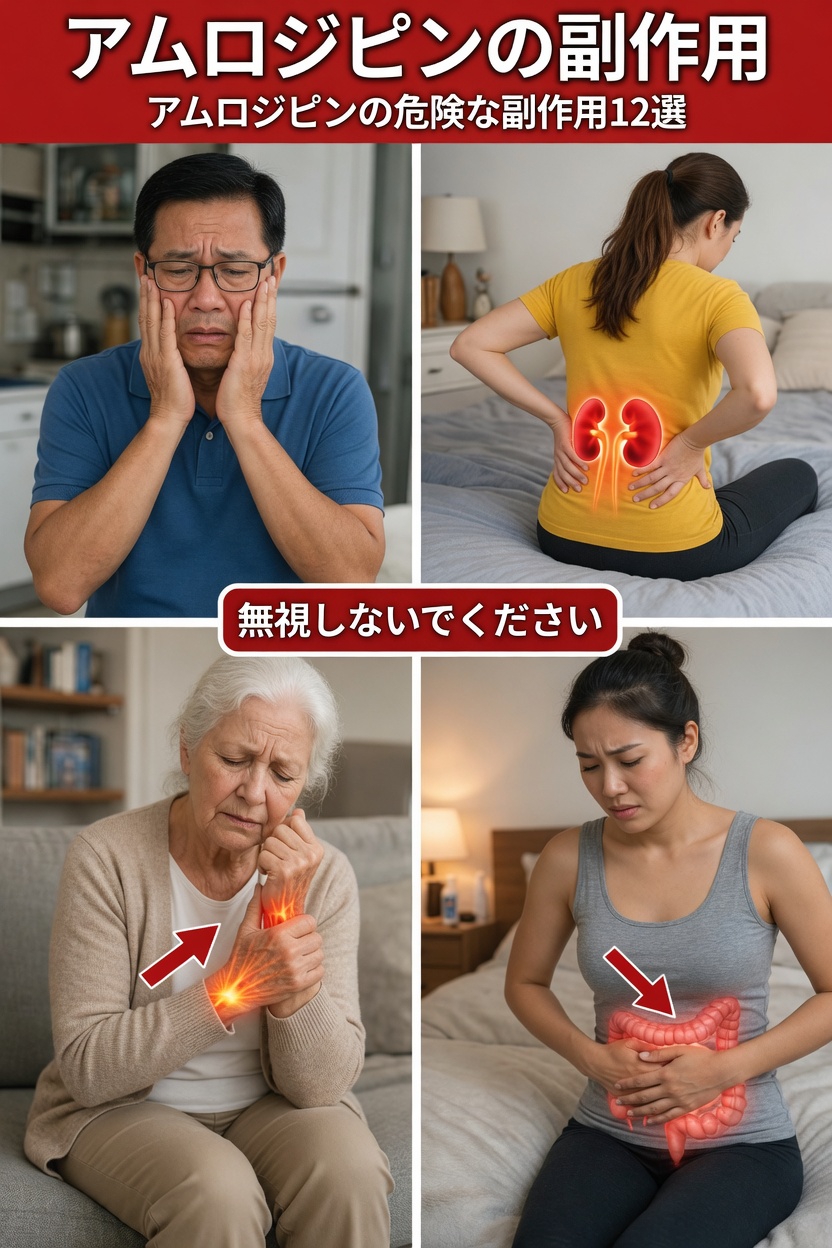 この薬を服用しているなら知っておきたいアムロジピンの12の副作用の可能性