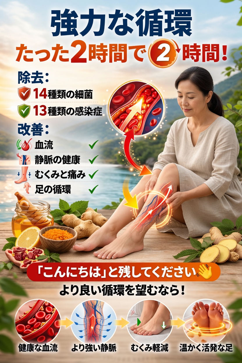 高齢者のためのNo.1の自然習慣：血行サポート向上のためのニンニクとショウガを探る