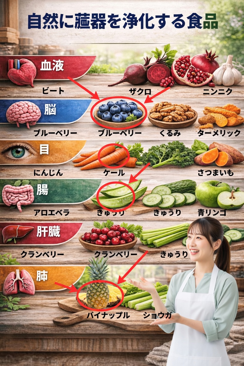 体の自然な浄化プロセスをサポートする身近な食品を見つけよう