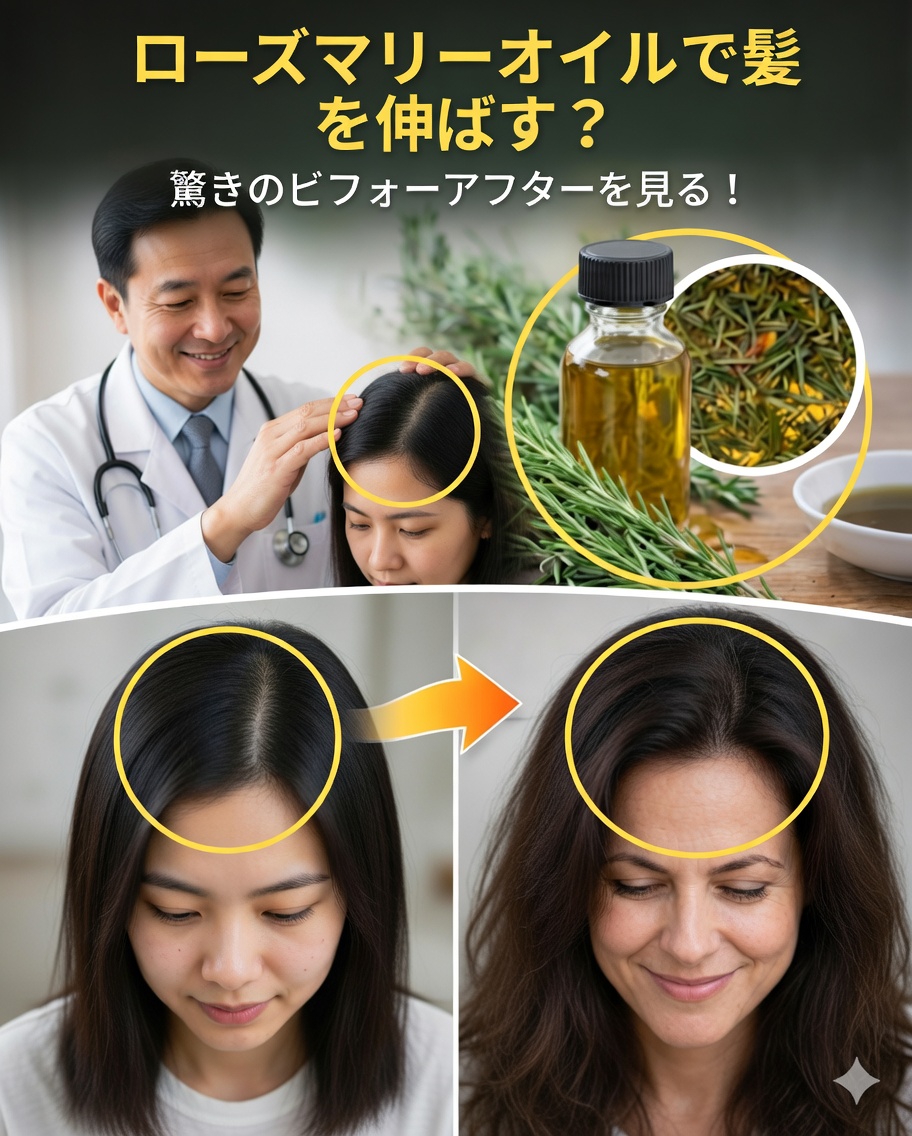 🌿 髪の急速な成長を促すローズマリーオイルの作り方
