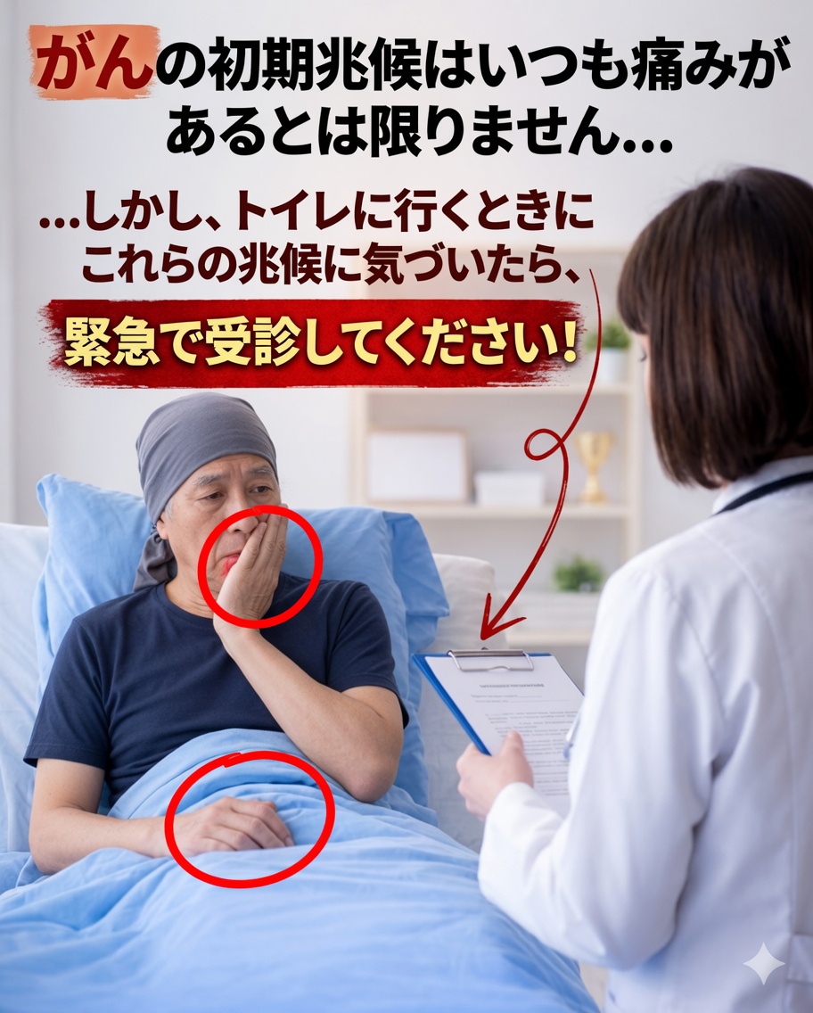 🚨 トイレに行くときに現れる可能性のあるがんの8つのサイン：見逃してはいけない初期症状