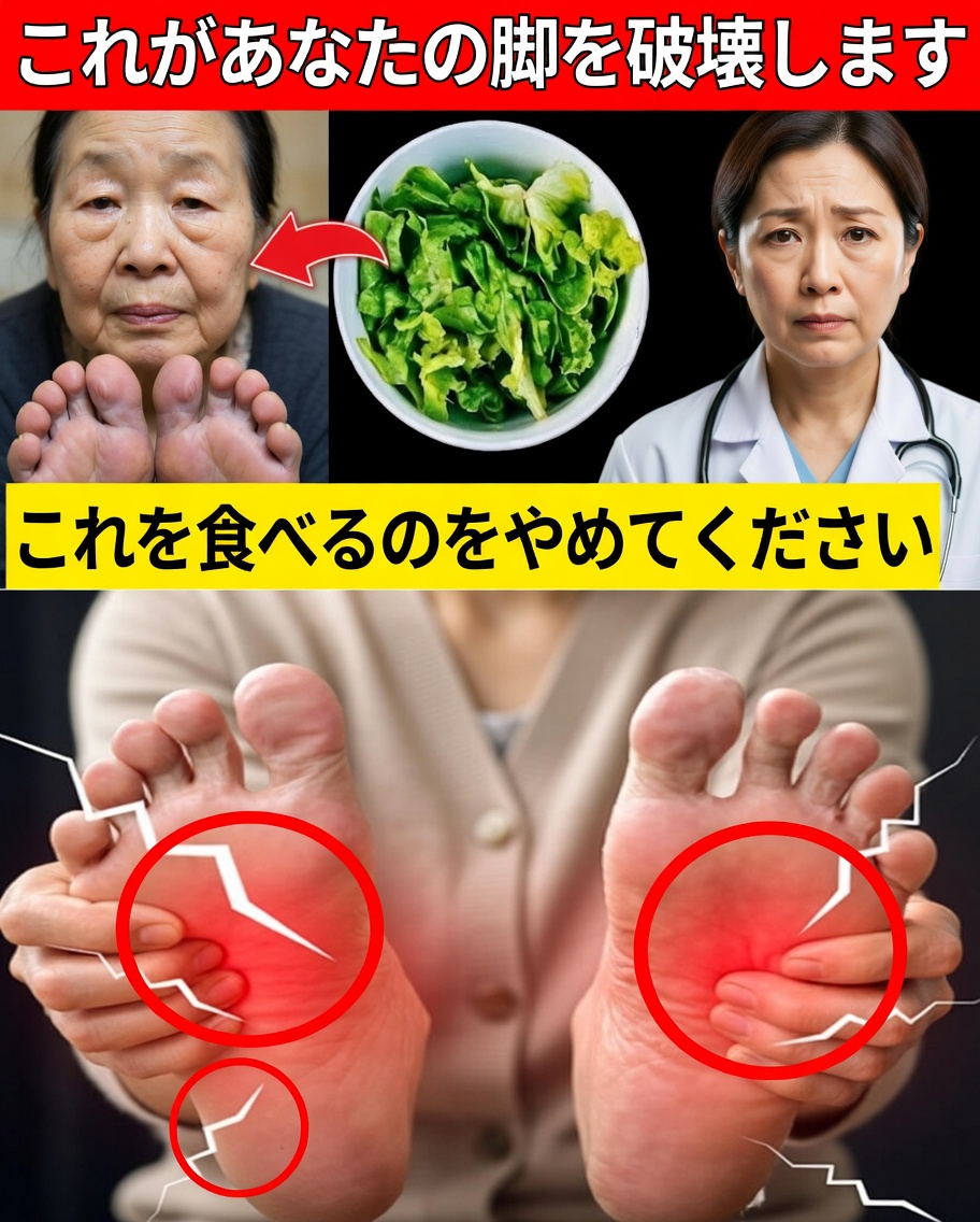 シニアの皆さん、要注意：足のしびれやチクチク感をひそかに悪化させる可能性のある15の食品