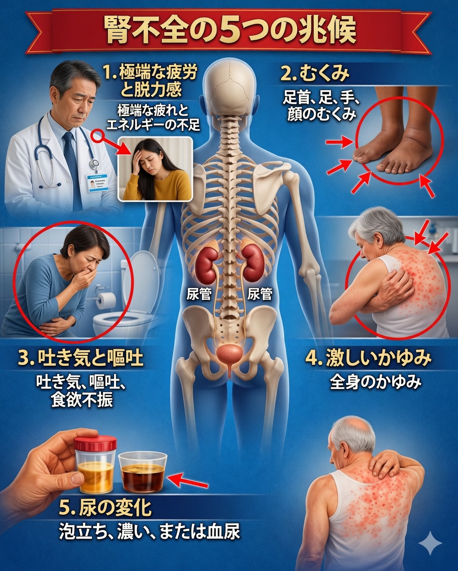 絶対に見逃してはいけない腎不全の5つのサイン