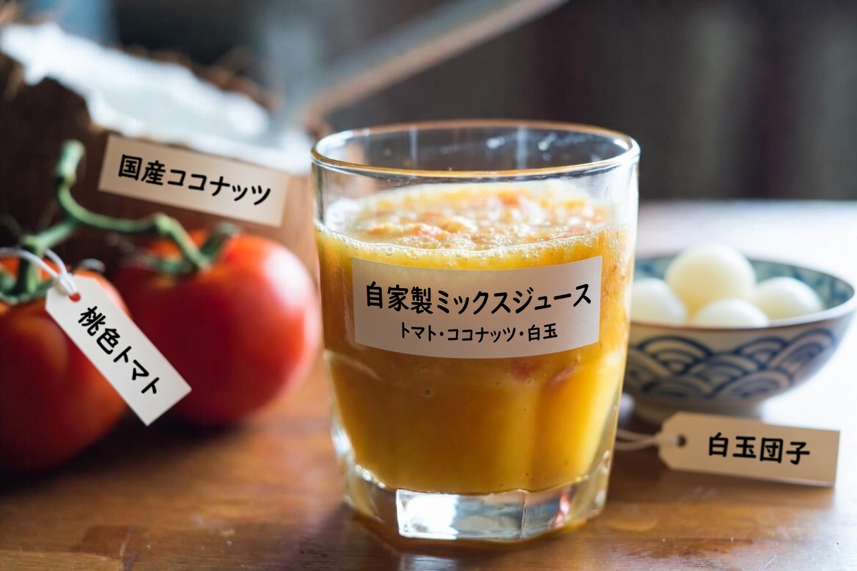 腎臓をリフレッシュ：尿路の健康をサポートするシンプルなトマト＆ココナッツウォータードリンク