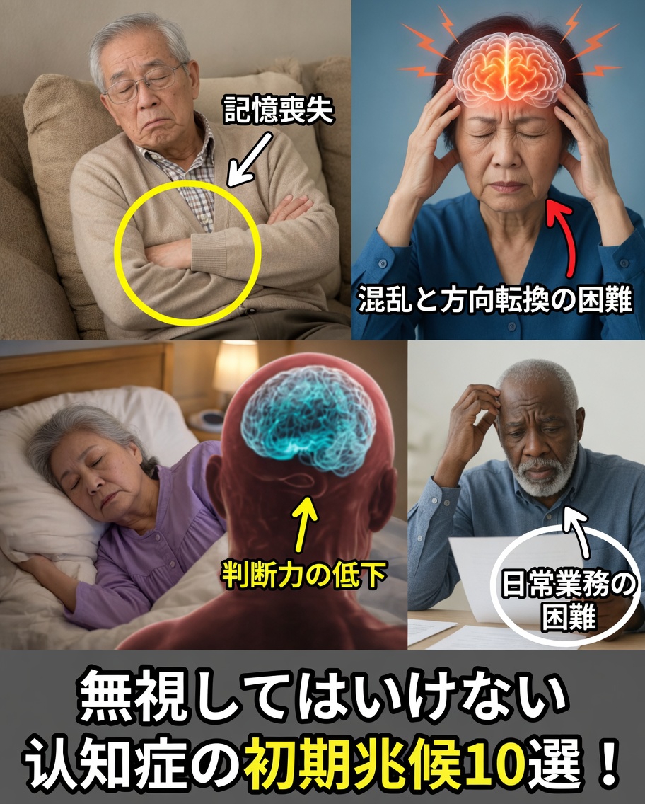 決して見逃してはいけない認知症の初期症状10選