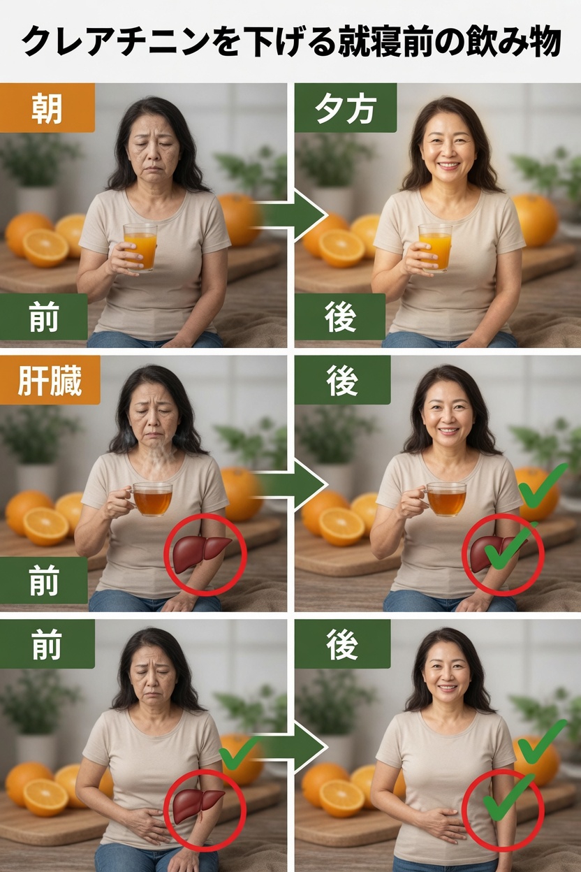 健康的なクレアチニン値と腎臓の健康をサポートするために、寝る前に飲める心を落ち着かせる就寝前ドリンク11選