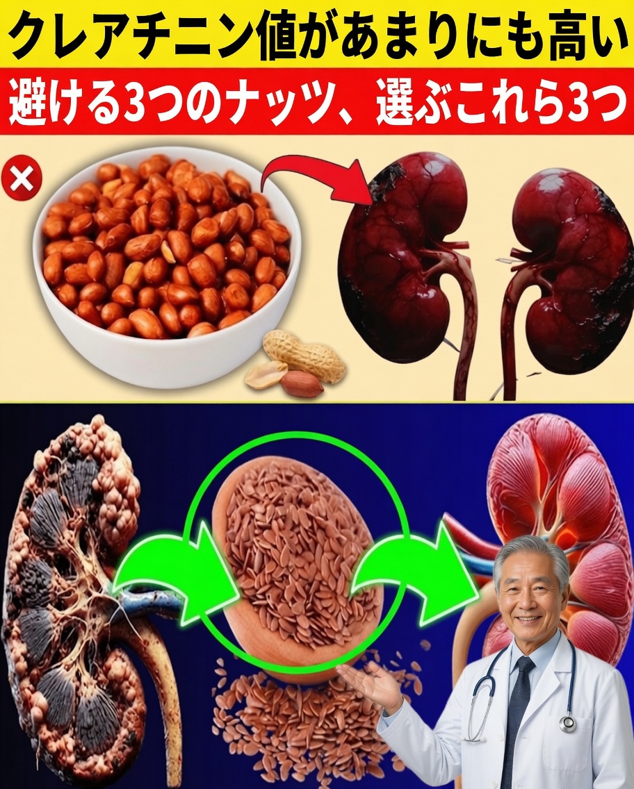 クレアチニン値が高すぎる？ ナッツをこう変えるだけで腎臓の負担を軽減できるかもしれません