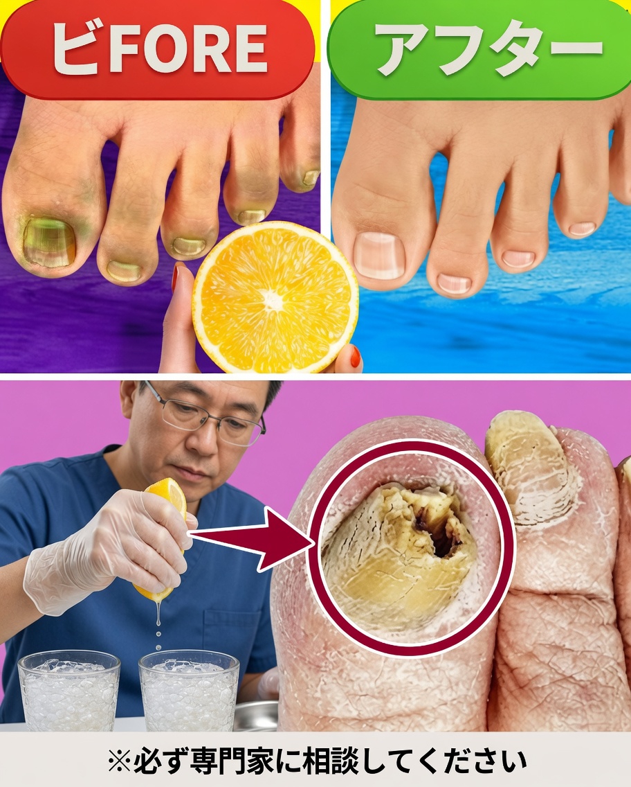 爪の水虫にさようなら！レモンと塩の究極の自然療法 🍋🧂