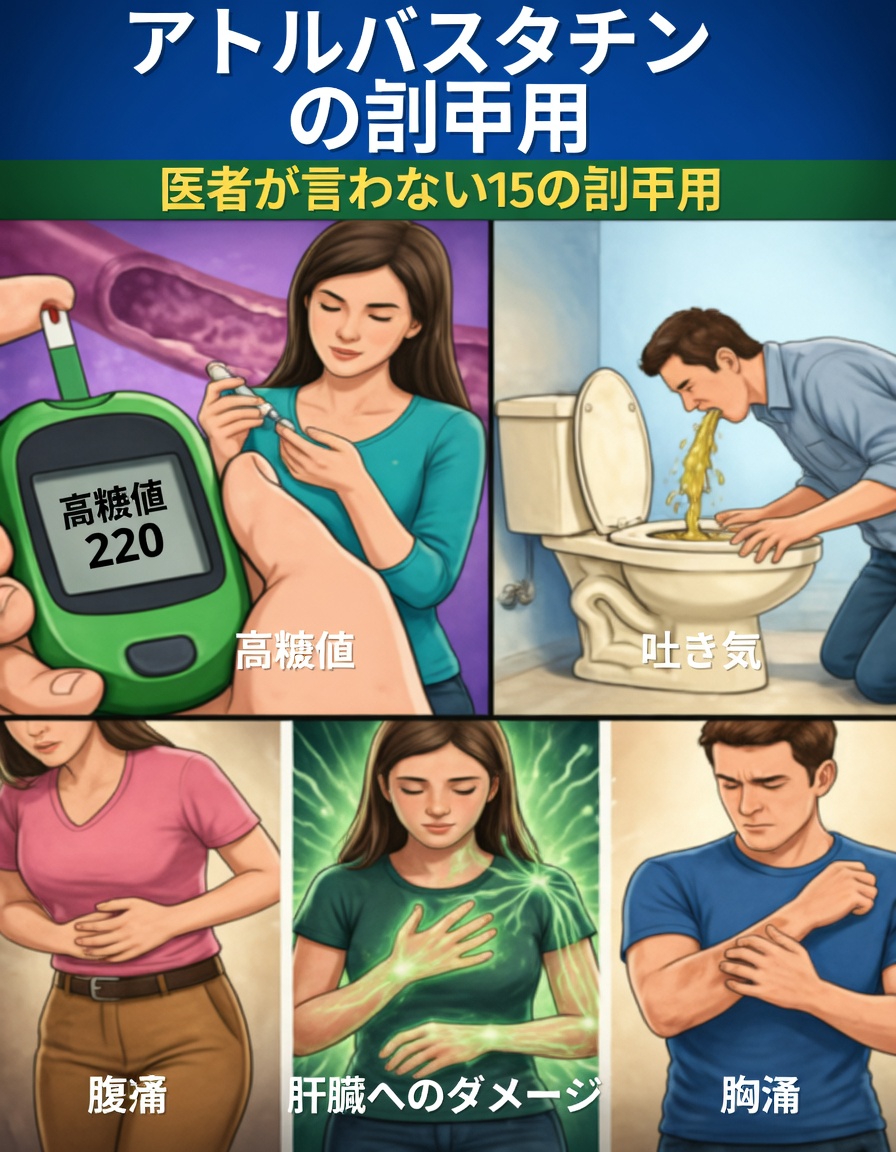 知っておくべきアトルバスタチンの15の可能性のある副作用：患者さんのための役立つガイド