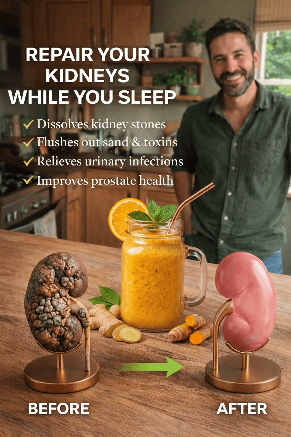 腎臓の健康を自然にサポートするための、毎晩作れるさわやかなドリンクの作り方