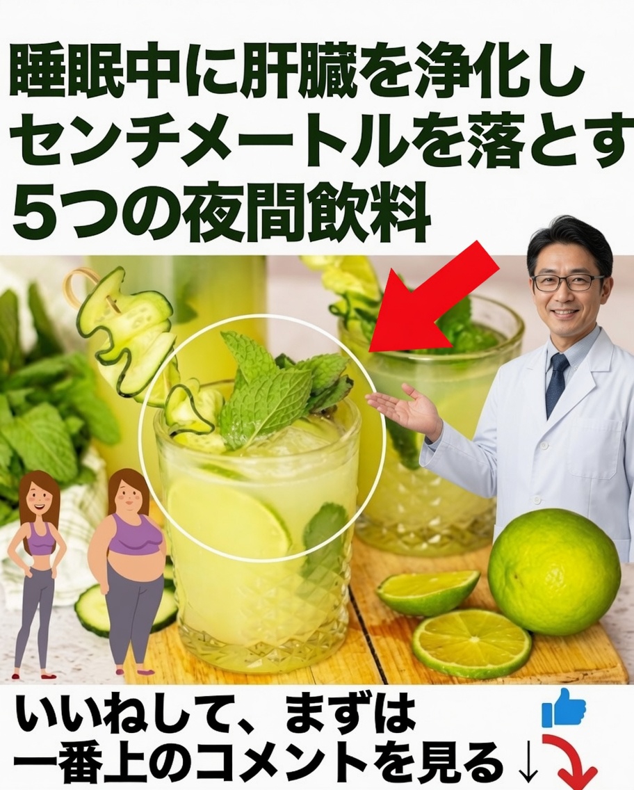 肝臓をデトックスして減量を促進する夜の飲み物