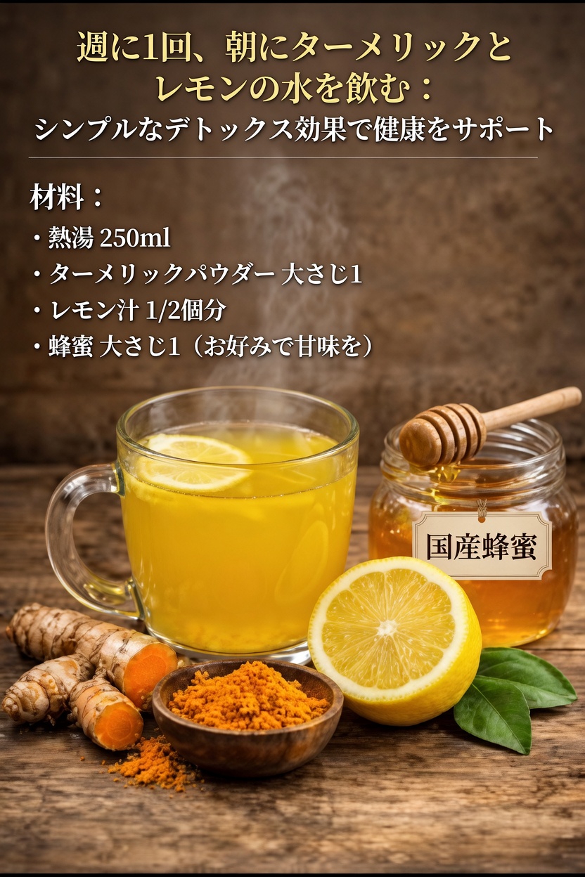朝のターメリック・レモン・ハチミツ・チアドリンク:自然素材で一日をシンプルに始める方法