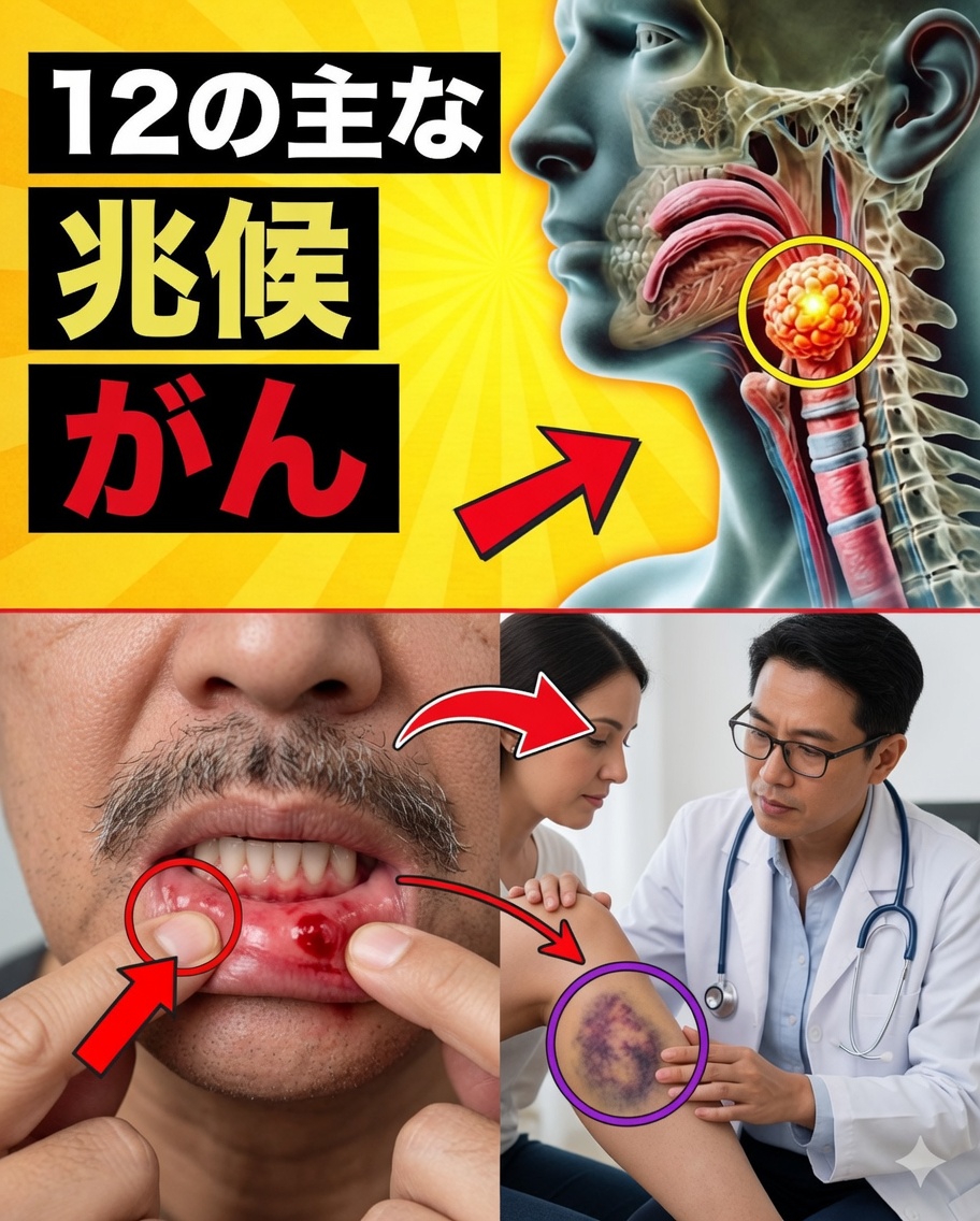 🚨 決して見逃してはいけないがんの12の初期症状
