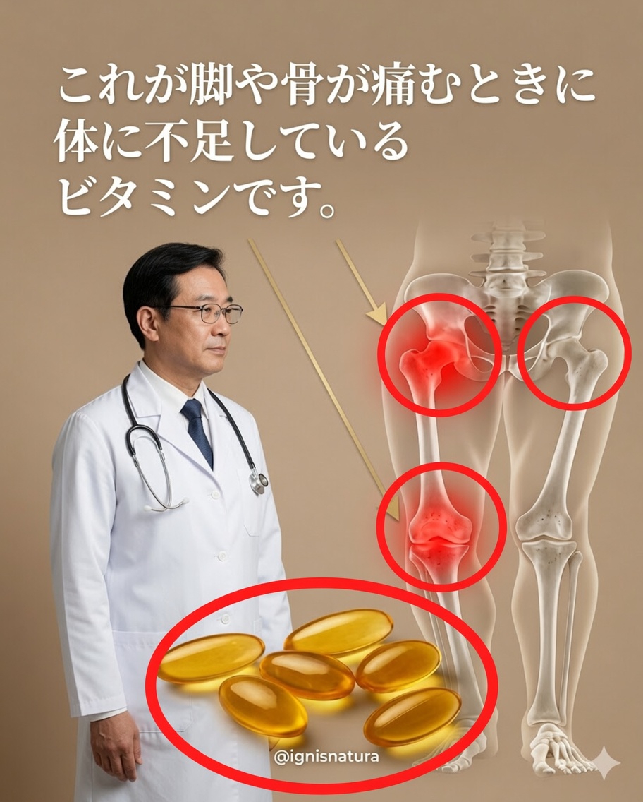 脚や骨の痛みを和らげるために欠かせないビタミン