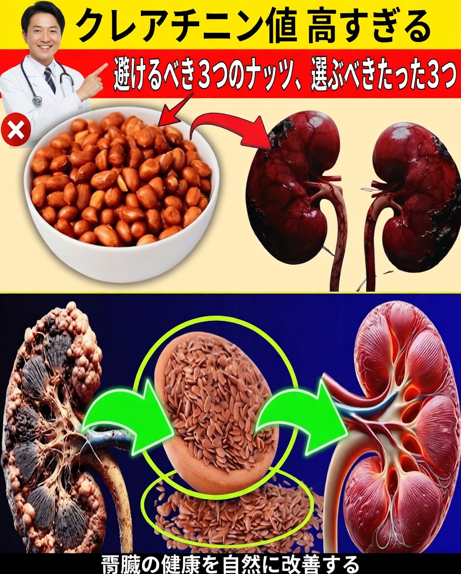 クレアチニンが高すぎる？ 腎臓を楽にするかもしれない、ナッツの簡単な置き換え