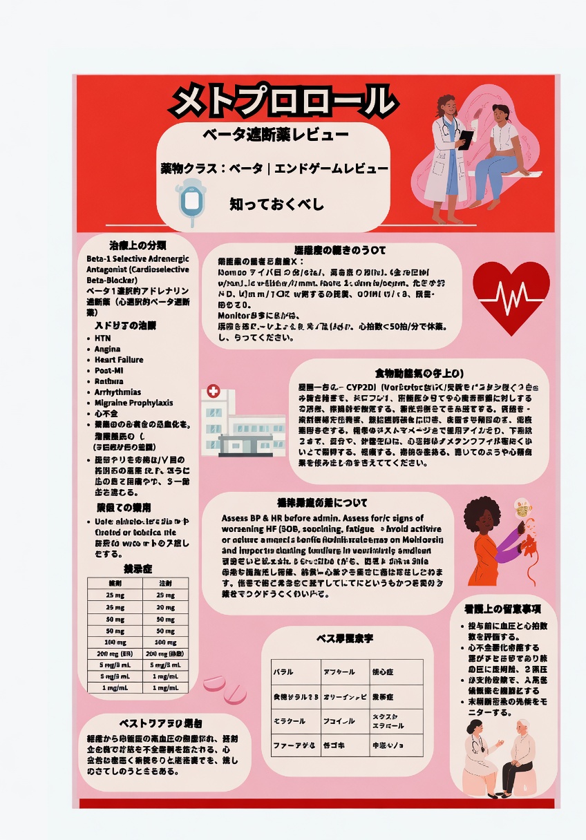 知っておくべきメトプロロールの一般的な副作用10選：お薬への理解を深めるためのガイド