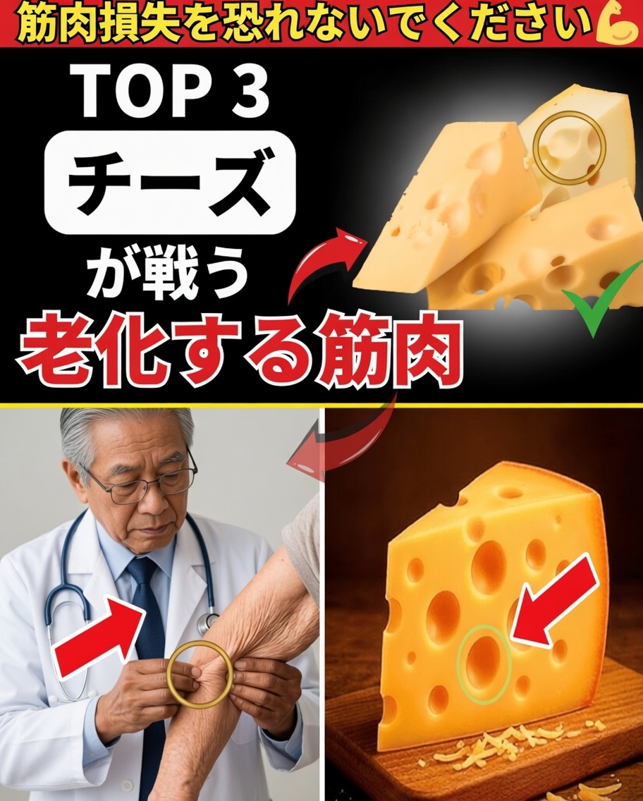 60歳以上?筋力を維持するのに役立つかもしれない3つのチーズ