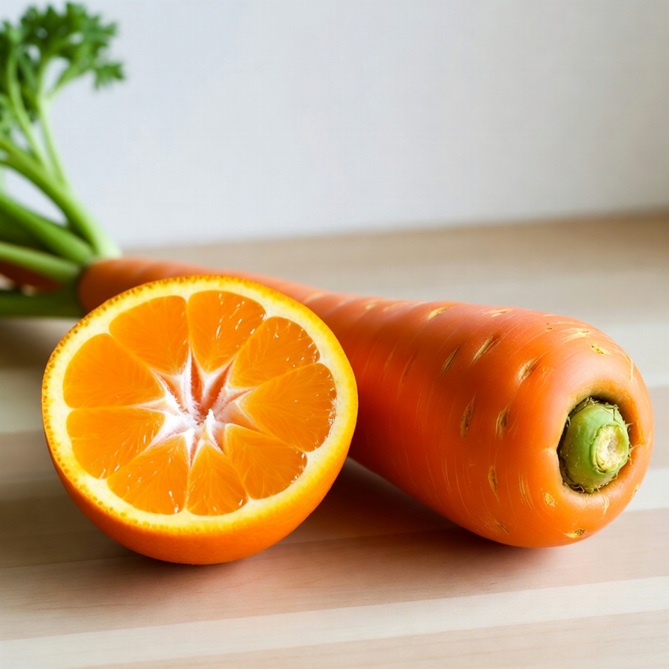 にんじんとオレンジ:見た目にも若々しい肌のための輝きケア