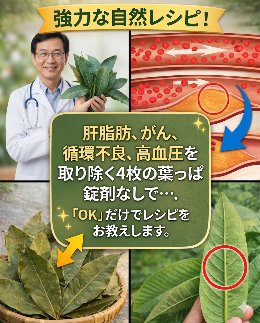 4つの薬効のある葉:アボカド、グアバ、マンゴー、月桂樹 — 効能と自然な使い方 🌿