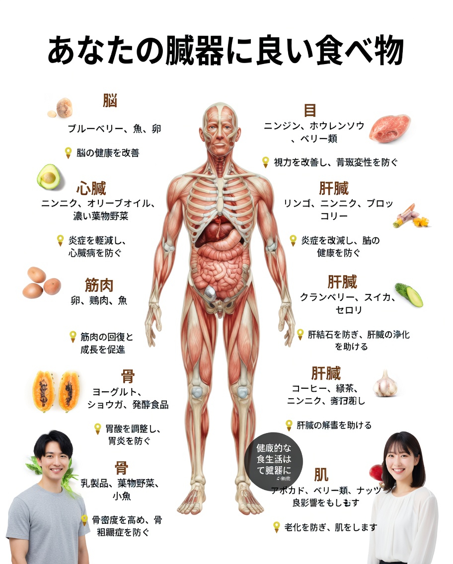 特定の臓器に悪影響を及ぼす可能性のある食品とは？体の健康を支える簡単な方法