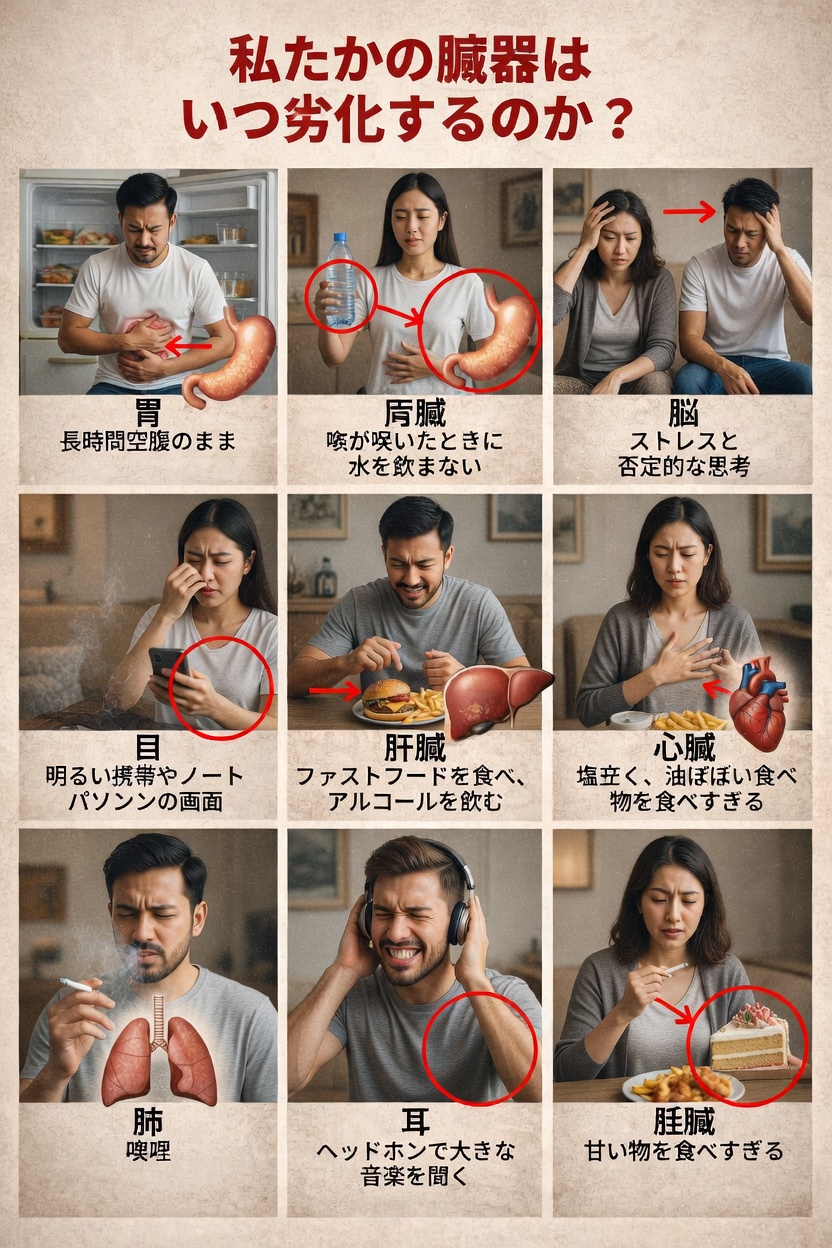 臓器にひそかに悪影響を及ぼす9つの日常習慣 ― そしてそれらを守るための簡単な方法