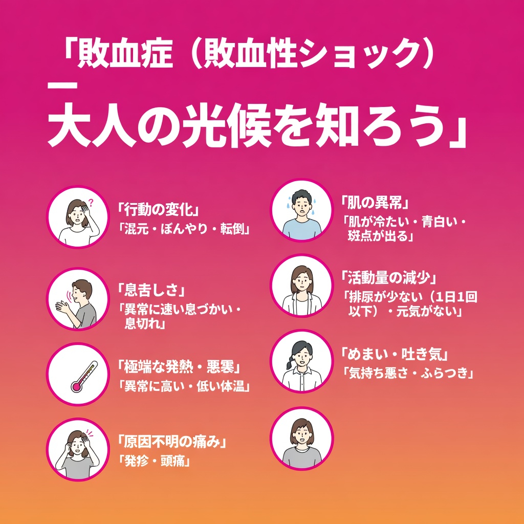 高齢者が敗血症の初期サインを見分ける方法：日常生活で注意したい5つのよくある症状