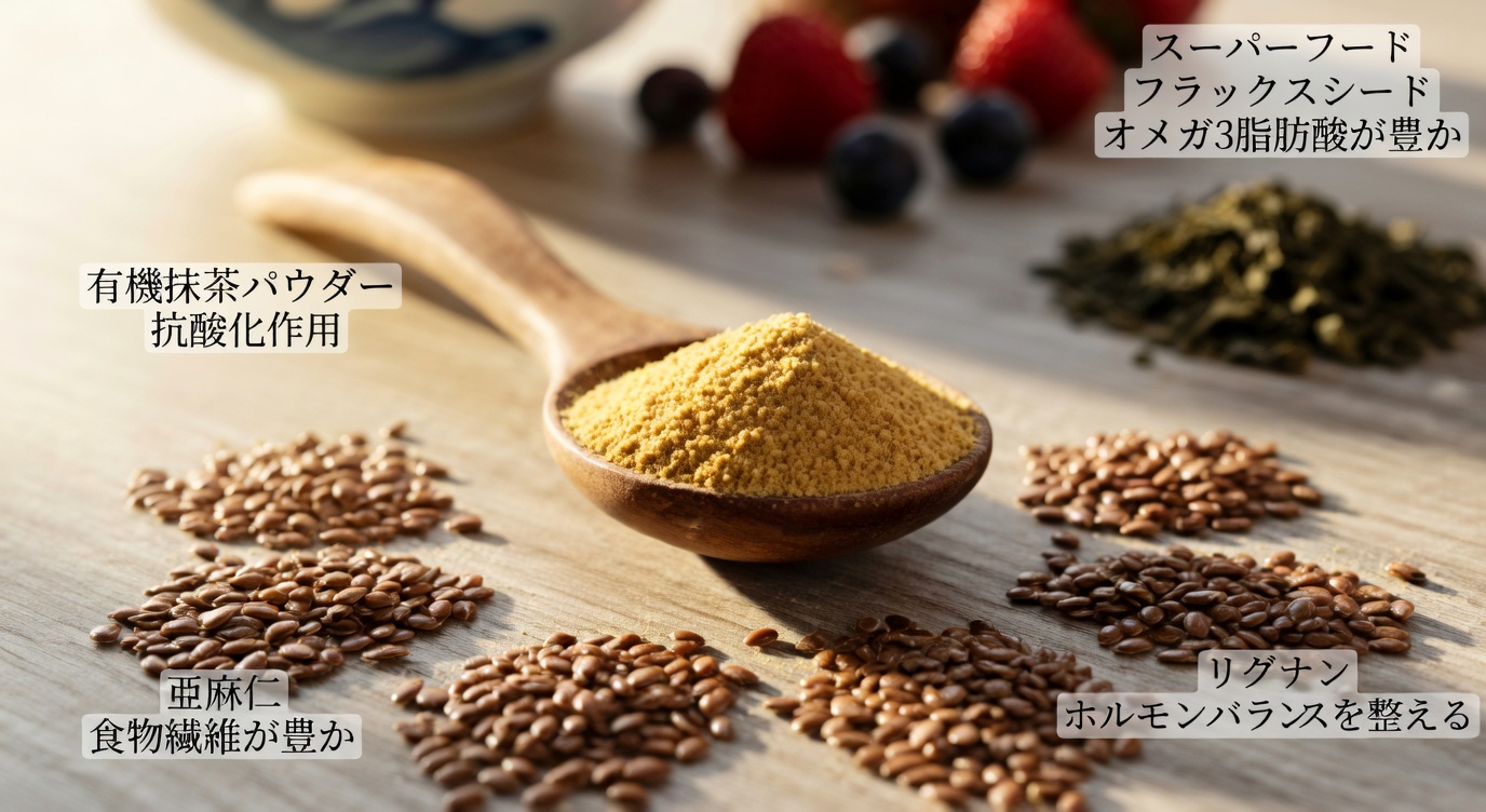 就寝前にフラックスシードをスプーン1杯加えることで、脚や足の健康的な血行をサポートできる可能性があることをご紹介します