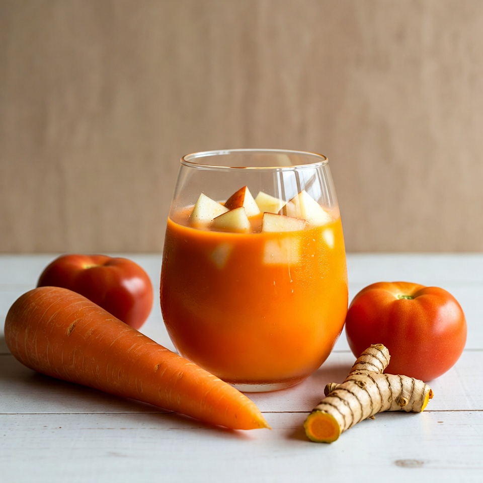 リンゴ、ニンジン、トマト、ターメリックのシンプルなスムージーが目と脳の健康をサポートする力を発見しましょう