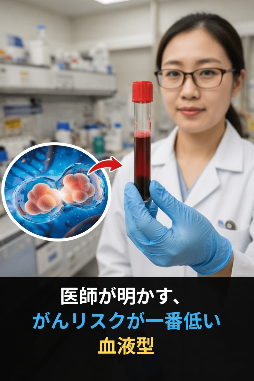 科学的研究に基づき、がんリスクが比較的低い可能性のある血液型を発見
