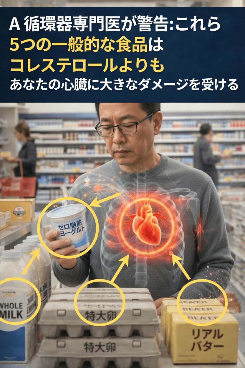 この5つの身近な食品は、コレステロール以上にひそかに心臓を傷つけているのか?