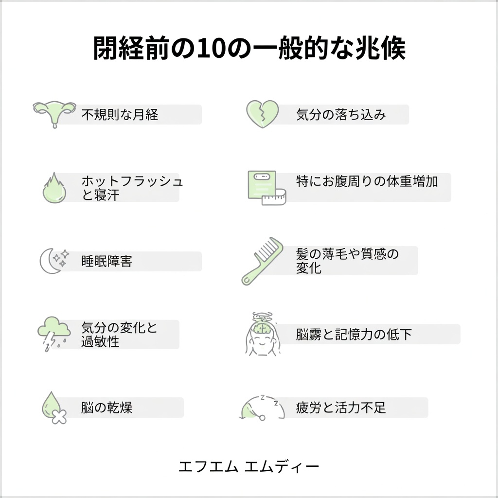 知っておくべき更年期前期と更年期の初期サイン10選