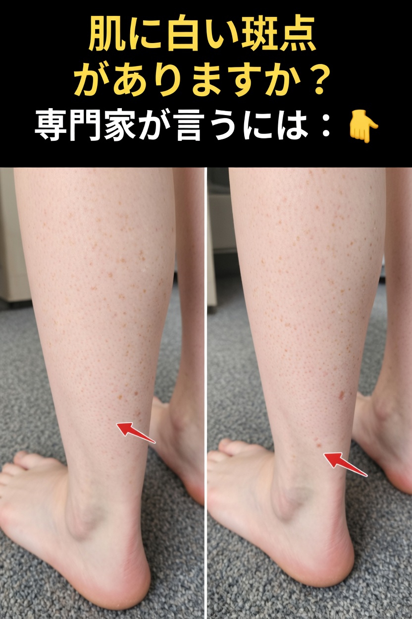 腕や脚に小さな白い斑点が現れるのはなぜ？この一般的な皮膚の変化を理解する