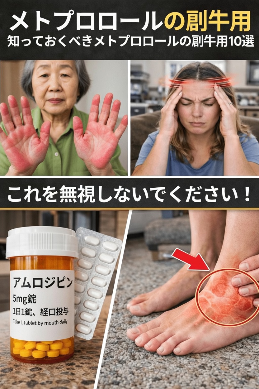 知っておくべきメトプロロールの一般的な副作用10選