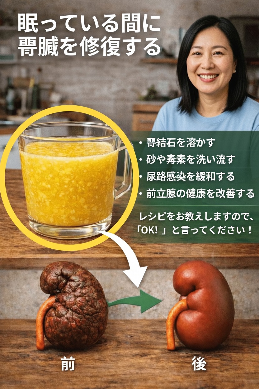 腎臓の健康を自然にサポートする、毎日の簡単な習慣とおいしい就寝前ドリンクのレシピを発見しましょう