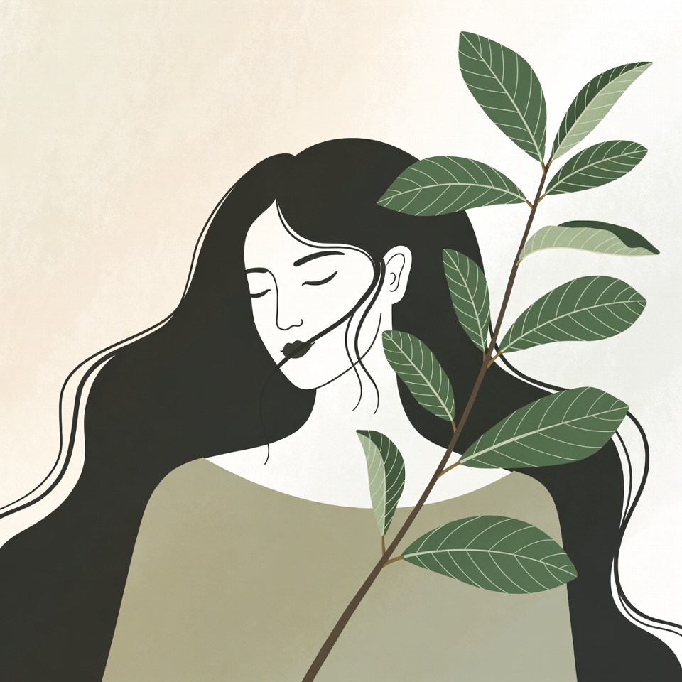 たった3分で白髪を自然に黒髪にし、グアバの葉で髪を早く長く伸ばす方法