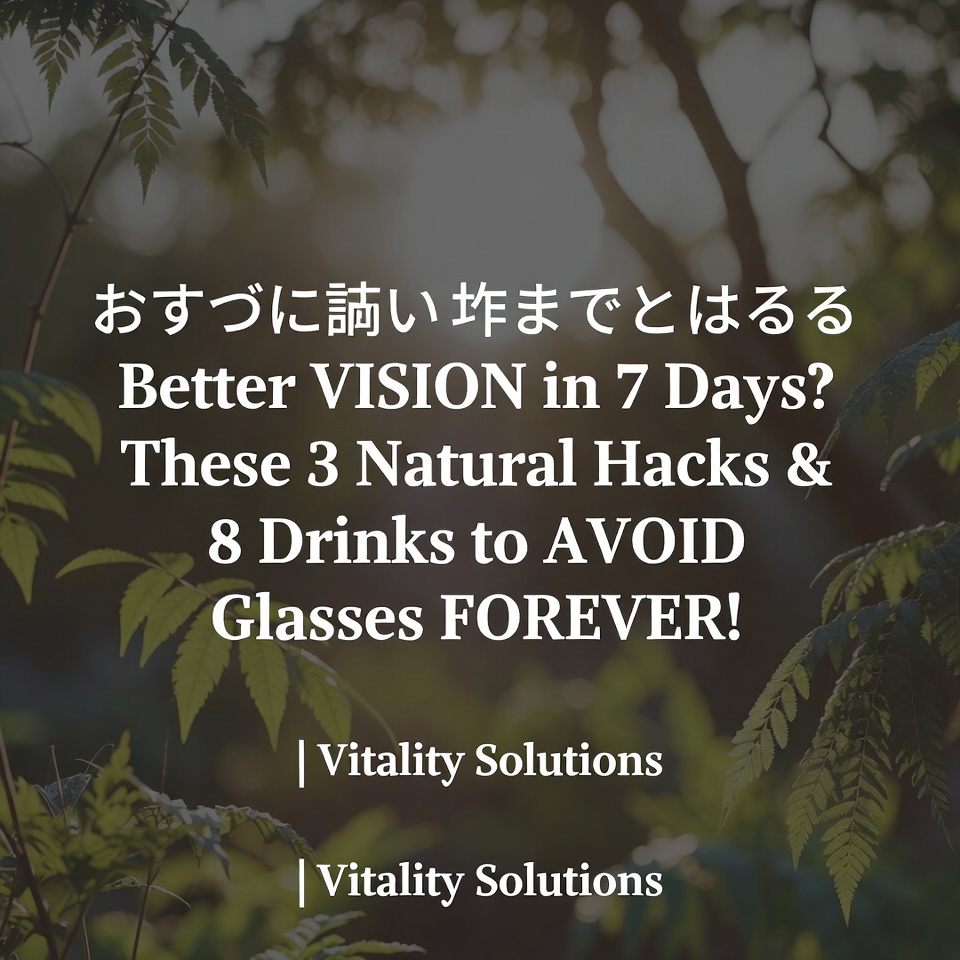 7日で視力アップ?メガネ不要を目指すための自然な3つの裏ワザ&避けるべき8つの飲み物! | Vitality Solutions