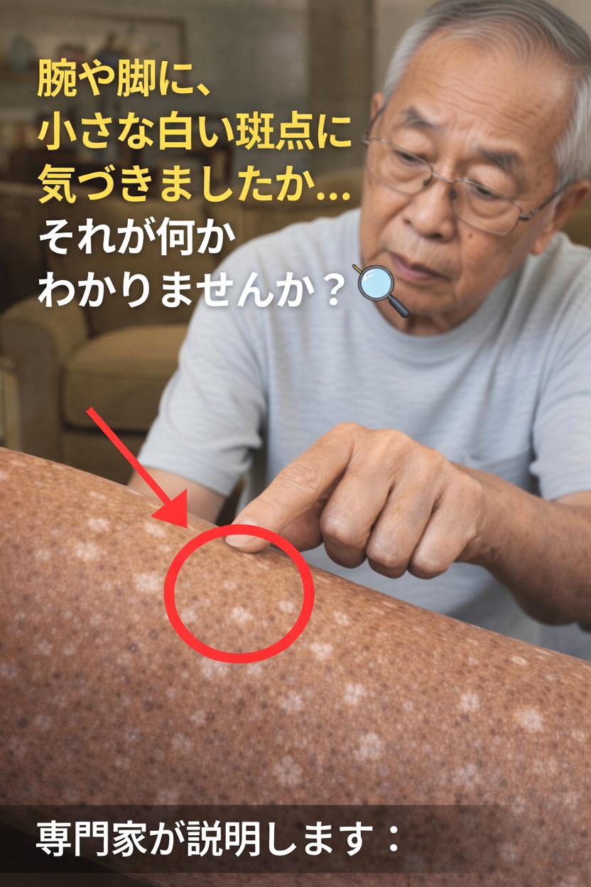 腕や脚に小さな白い斑点が現れるのはなぜ？よくある皮膚の変化を理解する
